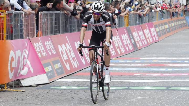 Tom Dumoulin habla tras la 11º etapa del Giro de Italia.