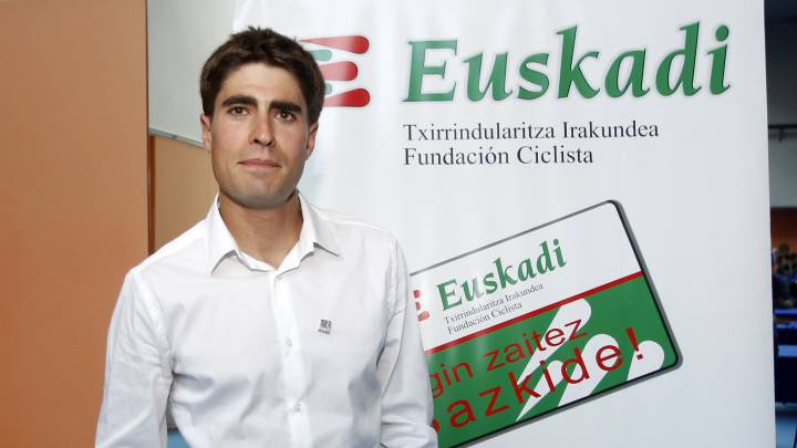 Mikel Landa, durante la presentación de la nueva Fundación Euskadi.