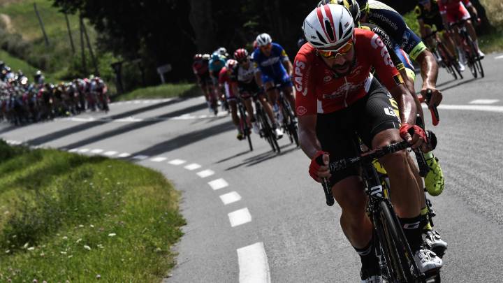 Thomas De Gendt lanza un ataque durante la 16ª etapa del Tour de Francia entre Carcassona y Bagnéres-de-Luchon.