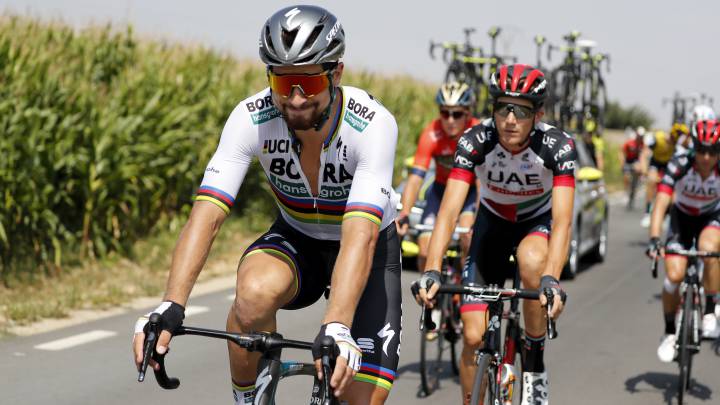 Peter Sagan rueda durante la 10ª etapa de la Vuelta a España 2018 entre Salamanca y Fermoselle/Bermillo de Sayago.