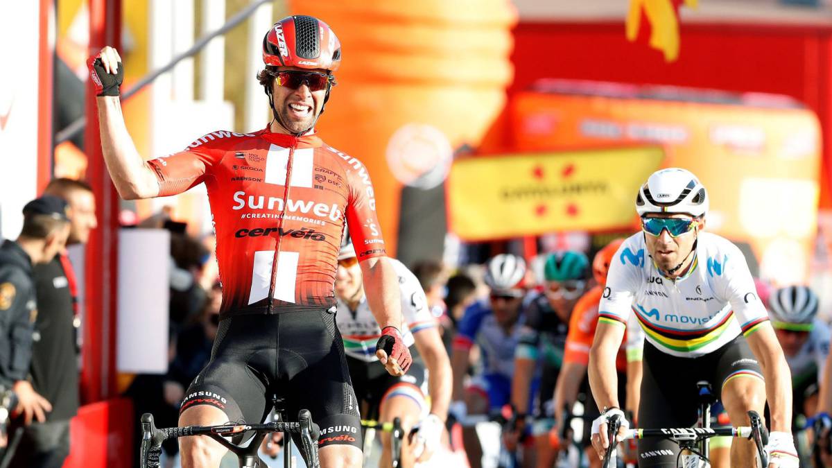 Matthews supera a Valverde y Froome se deja una minutada