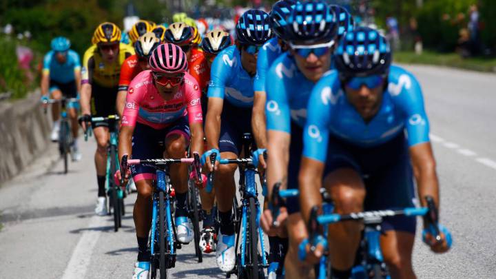 El Movistar, brillante: mejor equipo del Giro de Italia