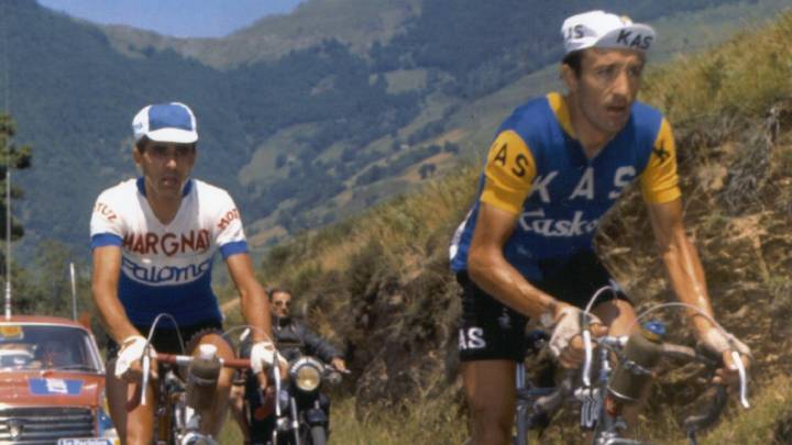 Bahamontes y Jiménez, durante el Tour de 1964.