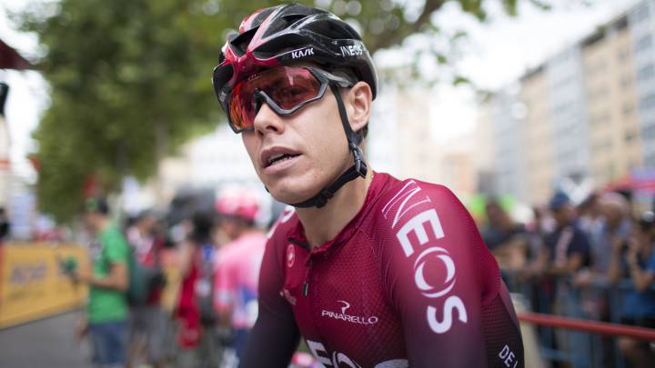 David de la Cruz antes de la tercera etapa de la Vuelta a España 2019 entre Ibi y Alicante.