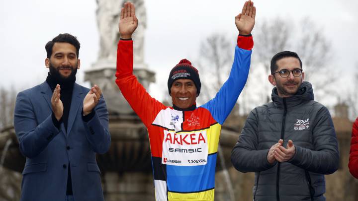 Nairo Quintana celebra su victoria en la general del Tour de La Provence.
