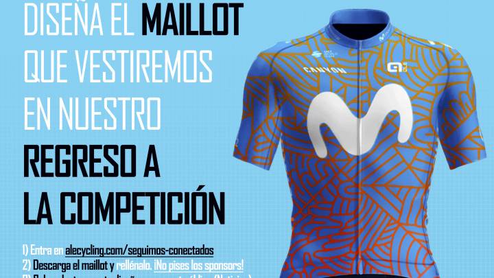 El Movistar volverá a competir con un maillot diseñado por fans