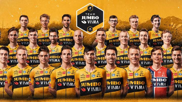 Imagen de los ciclistas de la plantilla del equipo Jumbo-Visma para la temporada 2020.