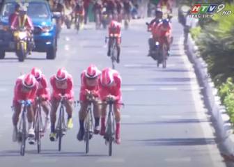 El equipo de Javier Sardá gana la crono en la Vuelta a Vietnam