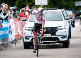 Pogacar y su batalla con Roglic en Eslovenia pese a una caída