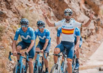 Mas y Valverde, con el Movistar en la concentración de Pirineos