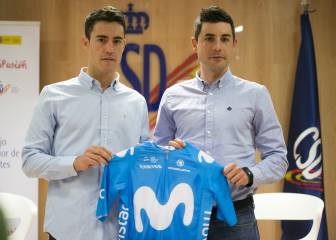 Los 'pistards' del Movistar, juntos por vez primera en Getxo