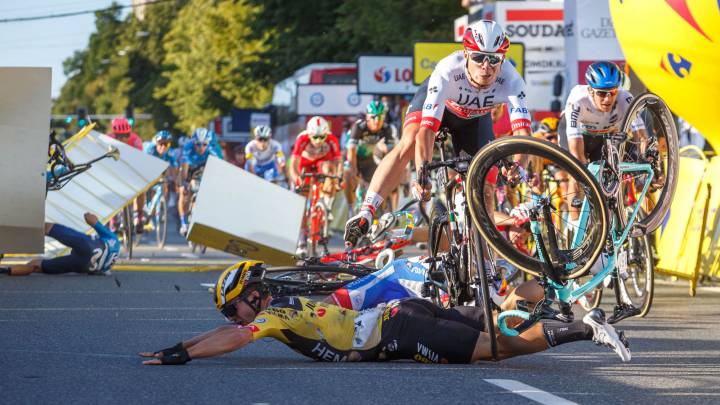 Van Aert habla del accidente del Tour de Polonia.