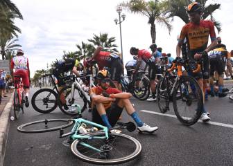 Las caídas y la lluvia
protagonistas en la primera etapa del Tour