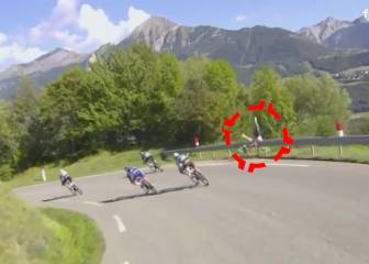 La estrepitosa caída de Benoot que rompió su bicicleta