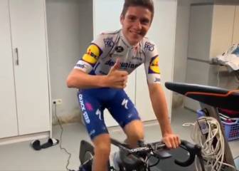 Evenepoel ya hace rodillo seis semanas después del accidente