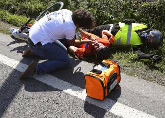 Nigel Ellsay y un operario, heridos de gravedad