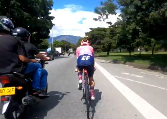 Sobrecogedor vídeo de un ciclista colombiano: 