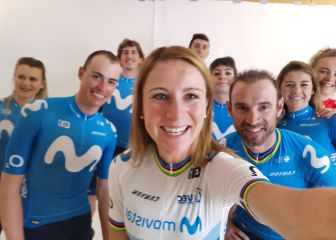 Van Vleuten disfruta en sus inicios con el Movistar