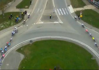 El accidentado sprint final en una competencia de ciclismo