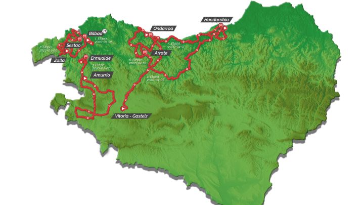 Imagen del recorrido de la Vuelta al País Vasco, la Itzulia de 2021.