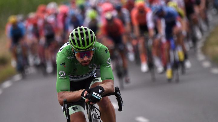 Peter Sagan rueda en fuga durante una etapa del Tour de Francia 2019.