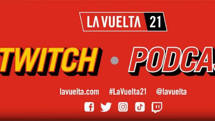 Cartel promocional del canal de Twitch y el Podcast de La Vuelta.