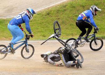 Aparatosa caída en la Copa del Mundo de BMX