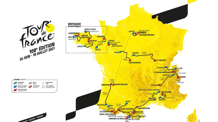 Tour de Francia 2021: etapas, perfiles y recorrido