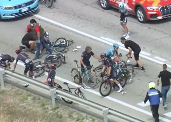 Bernal se despide de la general antes del triunfo de Planckaert