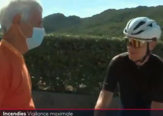 Froome, confundido con un excursionista en televisión mientras entrenaba