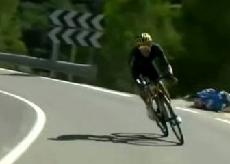 Vean la caída de Valverde a toda velocidad que le cuesta La Vuelta