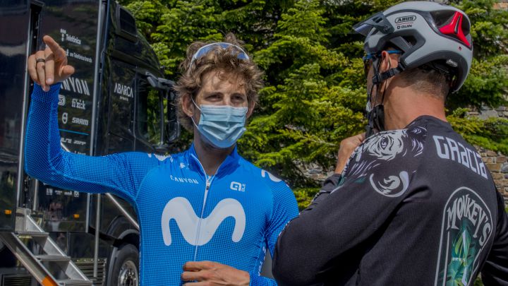 El ciclista del Movistar Iván García Cortina, durante la jornada de descanso del Tour de Francia 2021 en Andorra.