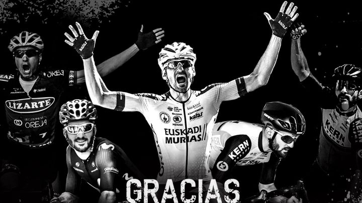 Cartel con el que Enrique Sanz quiso anunciar su despedida como ciclista profesional a final de esta temporada.