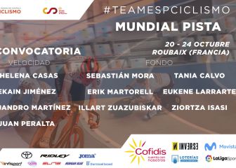 España da su lista para los Mundiales de Pista de Roubaix