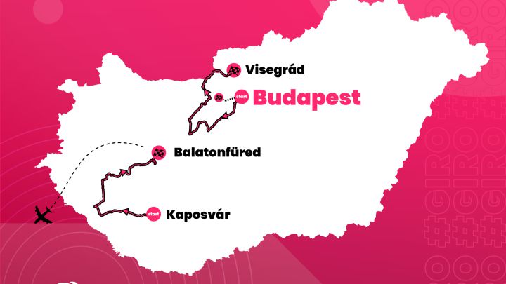El Giro presenta sus tres primeras etapas en Hungría