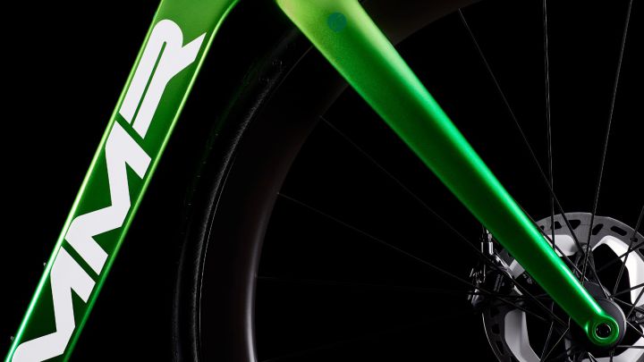 Imagen de parte del cuadro de las nuevas bicis MMR con las que competirá el equipo Caja Rural.