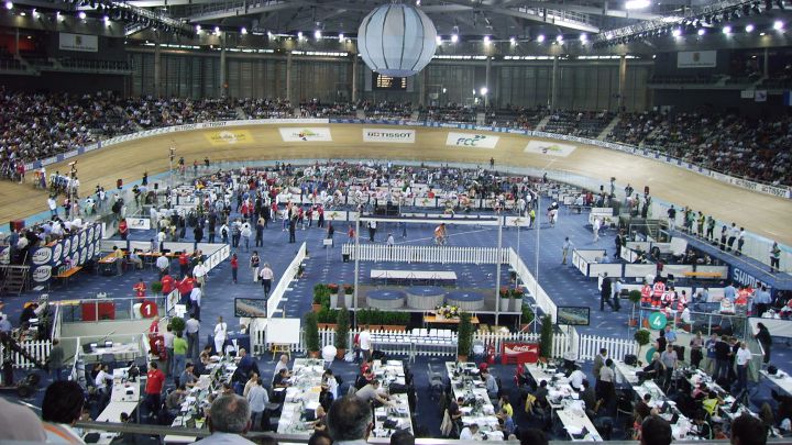 Imagen del Velòdrom Illes Balears, antes Palma Arena, durante una competición.
