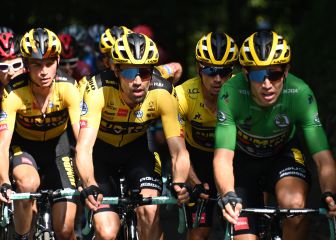 Roglic y el maillot verde de Van Aert en el Tour: 