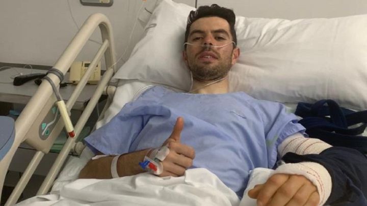 El ciclista del Manuela Fundación Fran Casaus se recupera del atropello que sufrió tras su abandono en el Trofeo Calvià de la Challenge de Mallorca.