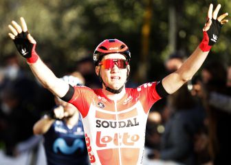 Valverde da en el palo en un polémico final con Wellens