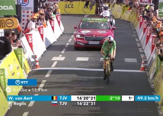 Van Aert vuela en la crono y es nuevo líder de la carrera