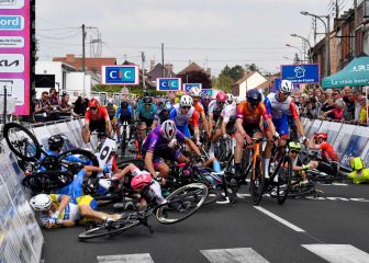 Aparatosa caída en los Cuatro días de Dunkerque