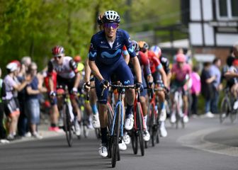 Enric Mas, al frente del Movistar para el Dauphiné