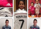 James y Cristiano regalan camisetas a los hijos de Bacca