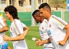 La selección ya tuvo su primera práctica en Abu Dabi