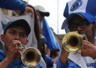 Azul y blanco pintaron los hinchas de Millos a Bogotá