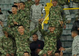 Soldados del Ejército también disfrutaron del partidazo entre Millonarios y Junior