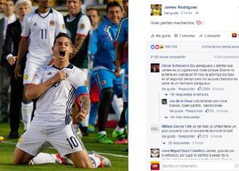 James celebra con Colombia: 