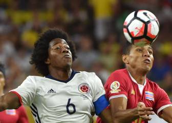 Colombia con James capitán y Sánchez en el medio