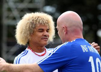 Leyendas de la FIFA vs leyendas de Colombia en imágenes